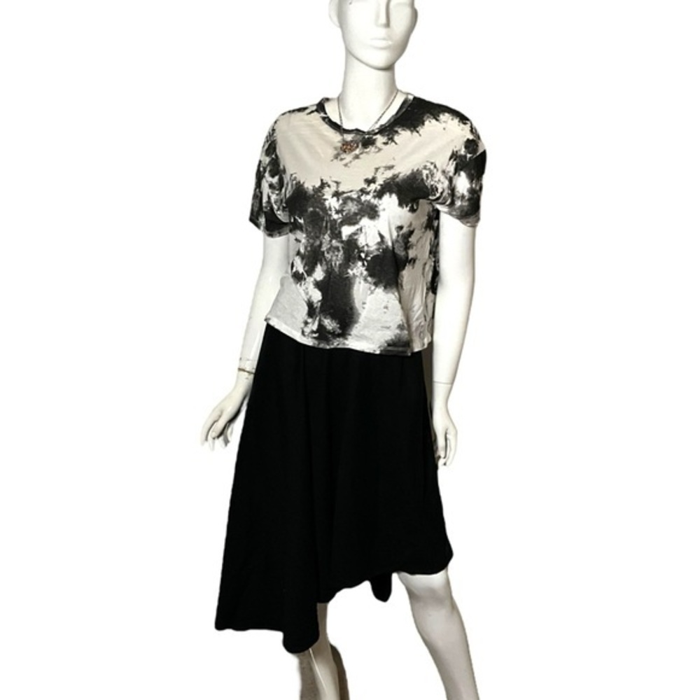 Zara pull-on asymmetric black skirt‎ medium